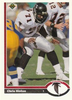 Chris Hinton Atlanta Falcons 1991 Upper Deck NFL #394